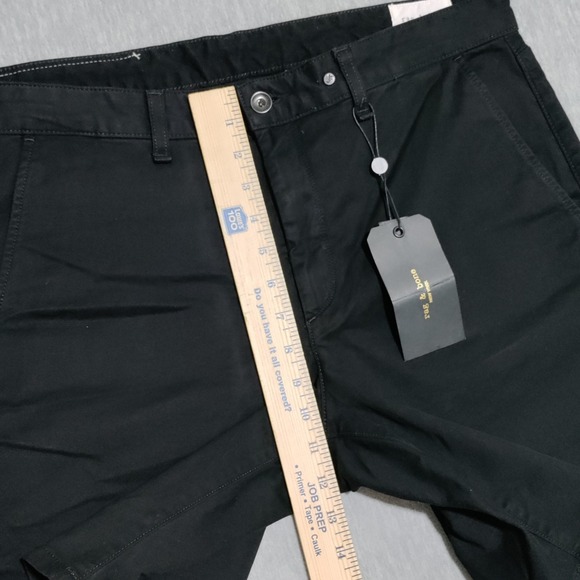 Rag & Bone Classic Chino Shorts Black Mens 34(35)  x 9" Stretch Fit 2 Slim NWT - Picture 15 of 16